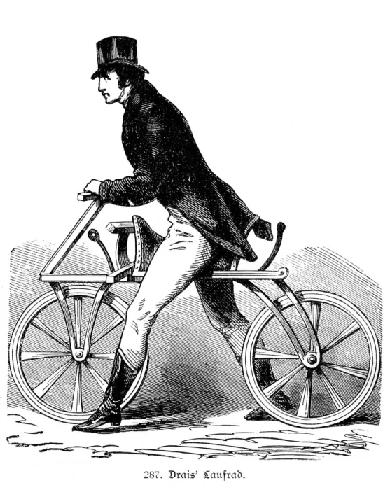 Framed Print : Drais Walking Wheel Framed Print : Drais Walking Wheel