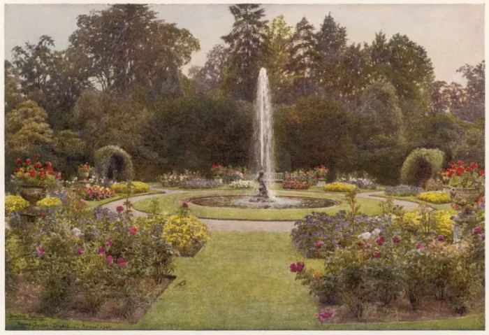 Framed Print : Drakelowe Garden 1908 Framed Print : Drakelowe Garden 1908