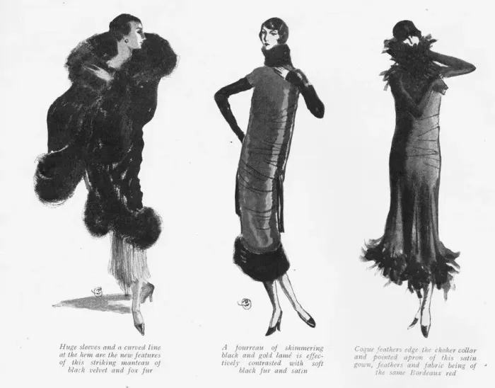 Framed Print : Three dramatic London fashions sketched by Porter Woodruff Framed Print : Three dramatic London fashions sketched by Porter Woodruff