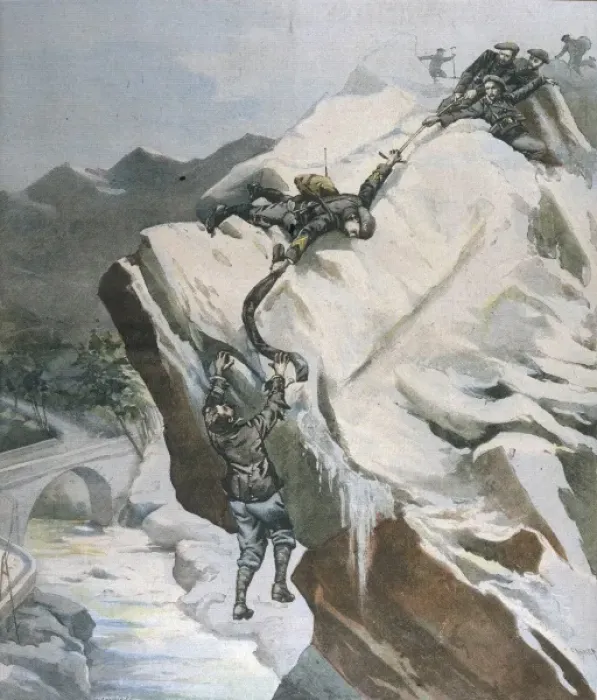 Framed Print : Dramatic Mountain Rescue Framed Print : Dramatic Mountain Rescue