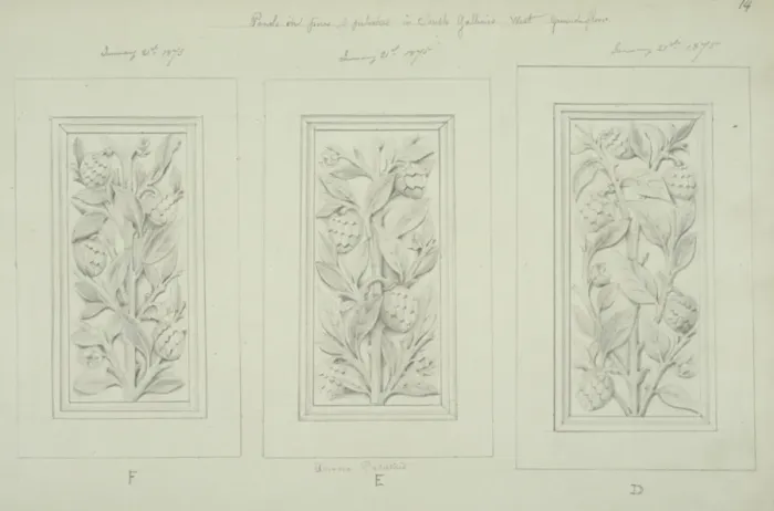 Framed Print : Plant. Drawing by Alfred Waterhouse for the ornamentation of the Natural History Museum Framed Print : Plant. Drawing by Alfred Waterhouse for the ornamentation of the Natural History Museum
