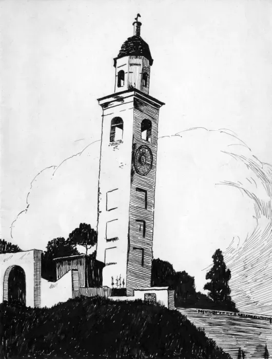 Framed Print : Drawing by Harold Auerbach, St Moritz, Switzerland Framed Print : Drawing by Harold Auerbach, St Moritz, Switzerland