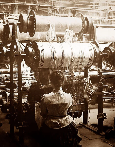 A drawing machine, linen production, Victorian period