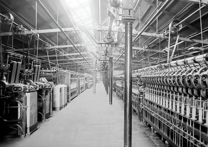 Framed Print : Drawing machines in a woollen mill in Bradford Framed Print : Drawing machines in a woollen mill in Bradford