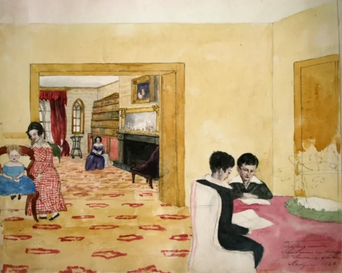Framed Print : Drawing Room Bedford Framed Print : Drawing Room Bedford