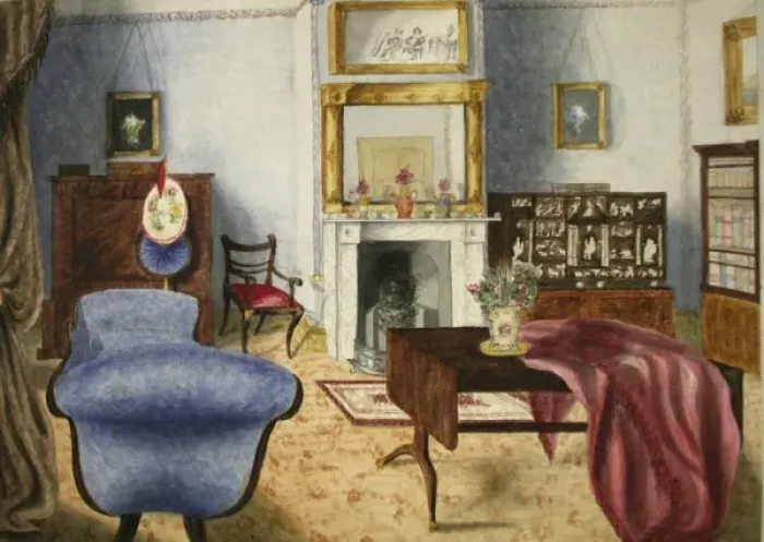 Framed Print : Drawing Room Bedford Framed Print : Drawing Room Bedford