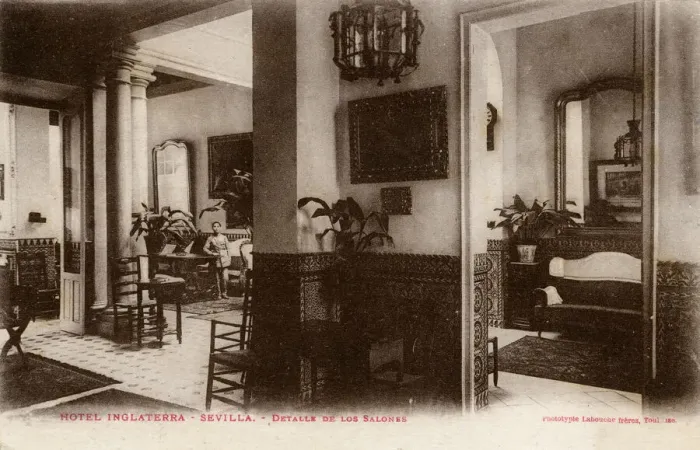 Framed Print : Drawing Room, Hotel de Inglaterra, Seville, Spain Framed Print : Drawing Room, Hotel de Inglaterra, Seville, Spain