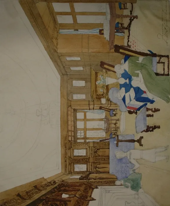 Framed Print : Drawing Room in A W T Greens House Framed Print : Drawing Room in A W T Greens House
