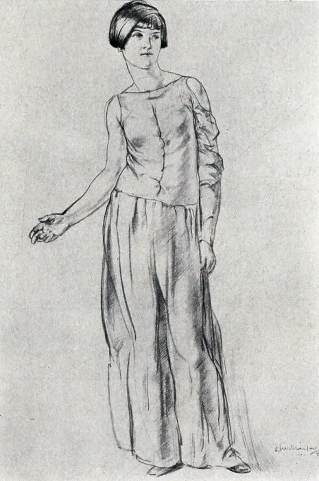 Framed Print : Drawing of a Woman