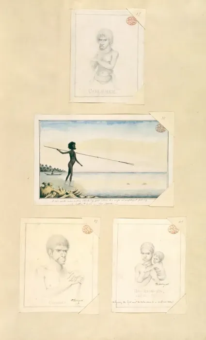 Framed Print : Drawings 28-31 from the Watling Collection