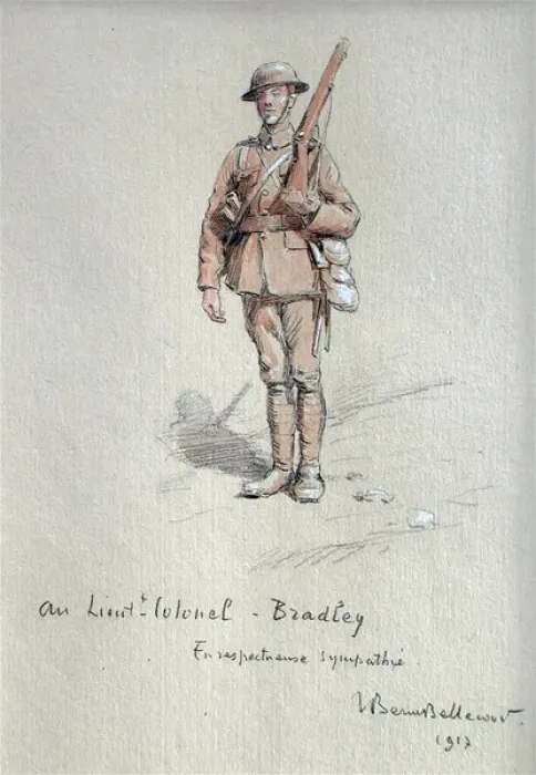 Framed Print : Two drawings of British Tommies Framed Print : Two drawings of British Tommies