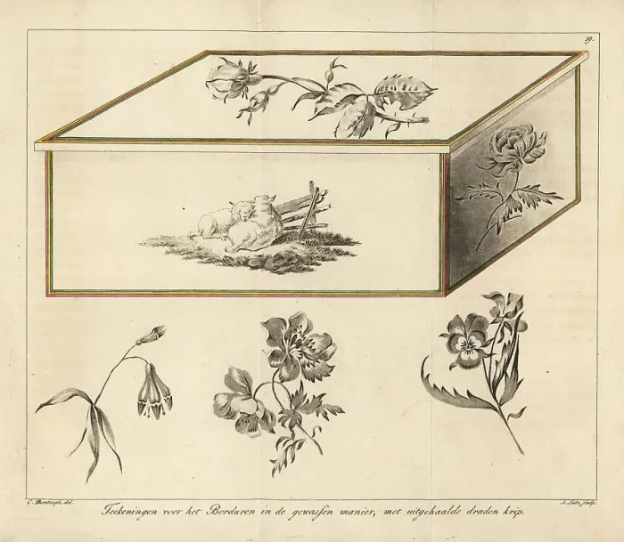 Framed Print : Drawings for embroidery designs in drawn-thread and cutout style Framed Print : Drawings for embroidery designs in drawn-thread and cutout style