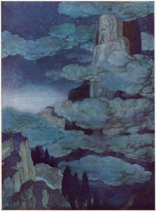 Framed Print : Dreamland by Edgar Allan Poe, Dulac illustration Framed Print : Dreamland by Edgar Allan Poe, Dulac illustration