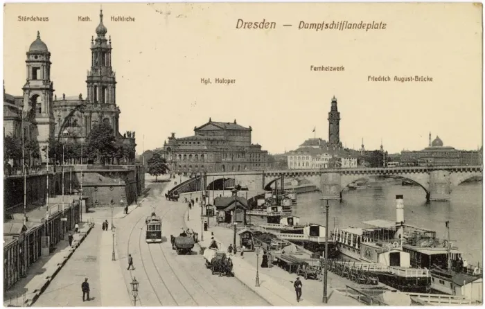 Framed Print : DRESDEN / LANDING C1900 Framed Print : DRESDEN / LANDING C1900