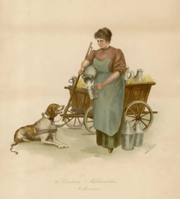 Framed Print : Dresden Milkwoman Framed Print : Dresden Milkwoman