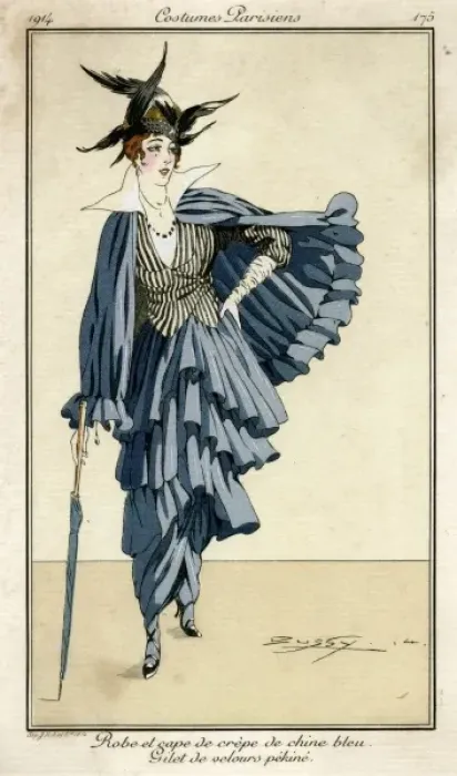 Framed Print : DRESS & CAPE 1914 Framed Print : DRESS & CAPE 1914