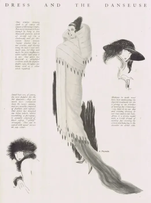 Framed Print : Dress and the Danseuse - suggestion for ermine cloak and hat Framed Print : Dress and the Danseuse - suggestion for ermine cloak and hat