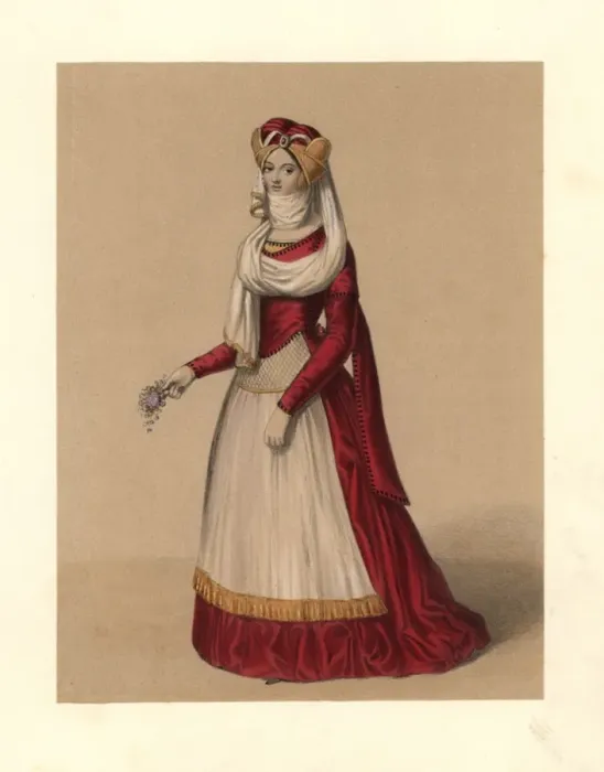 Framed Print : Dress of the reign of Edward II, 1307-1327 Framed Print : Dress of the reign of Edward II, 1307-1327