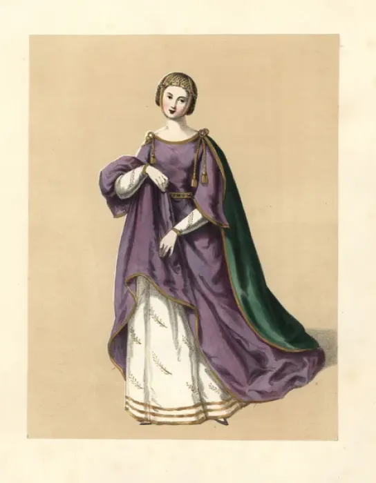 Framed Print : Dress of the reign of King Edward I, Longshanks Framed Print : Dress of the reign of King Edward I, Longshanks