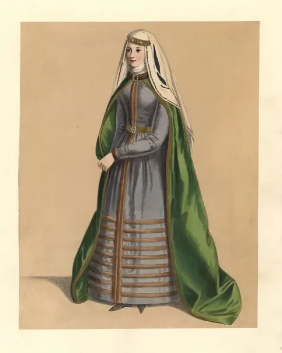 Framed Print : Dress of the reign of King John, 1199-1216 Framed Print : Dress of the reign of King John, 1199-1216