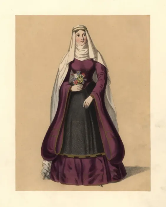 Framed Print : Dress of the reign of King Stephen, 1135-1141 Framed Print : Dress of the reign of King Stephen, 1135-1141