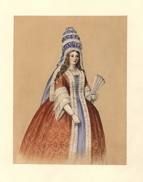 Dress of the reign of Queen Anne, 1702-1714