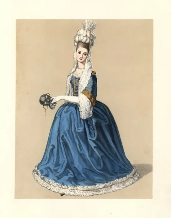 Framed Print : Dress of the reign of William III, early in Framed Print : Dress of the reign of William III, early in