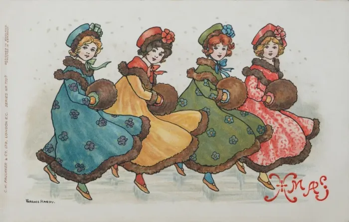 Framed Print : Four Well Dressed Girls by Florence Hardy Framed Print : Four Well Dressed Girls by Florence Hardy