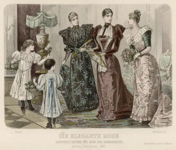 Framed Print : Dresses of 1892 Framed Print : Dresses of 1892