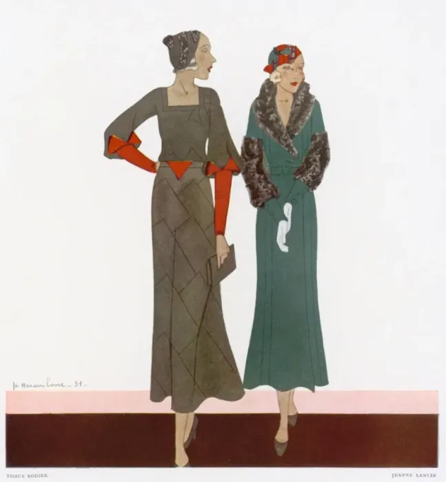 Framed Print : Dresses by Lanvin 1931 Framed Print : Dresses by Lanvin 1931