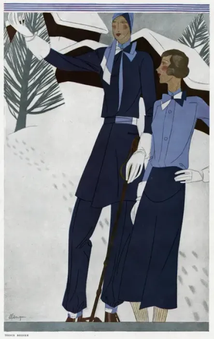 Framed Print : Dresses by Lanvin winter sportswear Framed Print : Dresses by Lanvin winter sportswear