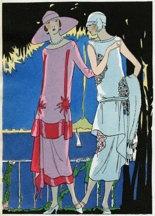 Framed Print : Two dresses by Martial et Armand and Bernard Framed Print : Two dresses by Martial et Armand and Bernard