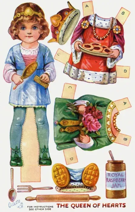 Framed Print : Dressing doll. Queen of Hearts Framed Print : Dressing doll. Queen of Hearts