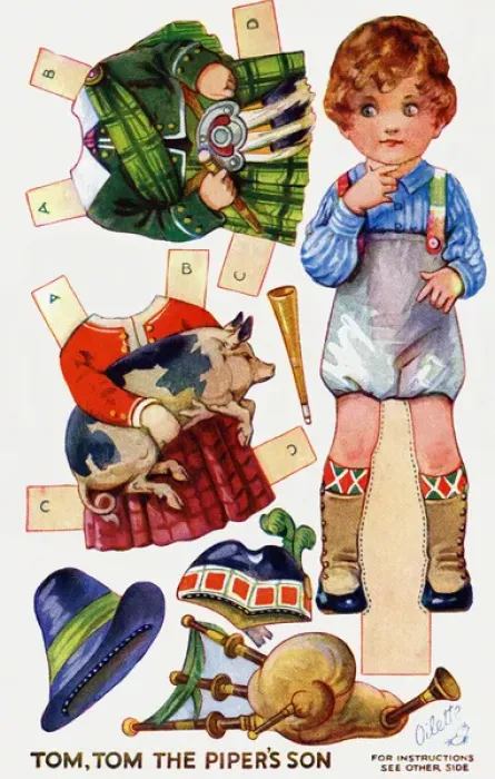 Framed Print : Dressing doll. Tom, Tom the Pipers Son Framed Print : Dressing doll. Tom, Tom the Pipers Son