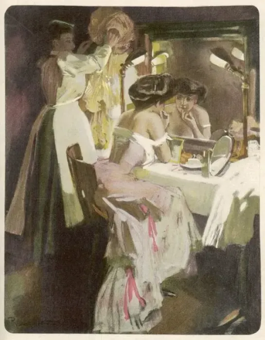 Framed Print : At Dressing Table Framed Print : At Dressing Table