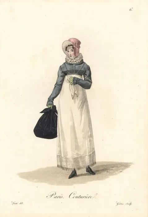 Framed Print : Dressmaker, Paris, early 19th century