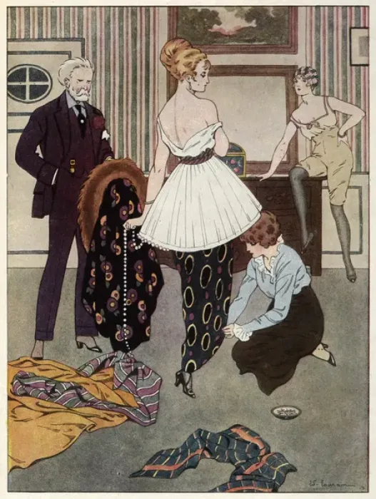 Framed Print : At Dressmakers 1913 Framed Print : At Dressmakers 1913