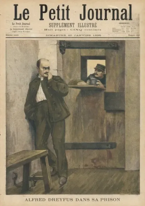 Framed Print : Dreyfus in Prison  /  1895