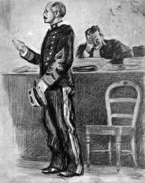 Framed Print : Dreyfus Stands Trial Framed Print : Dreyfus Stands Trial