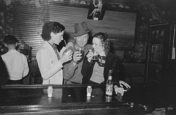 Drinking at the bar, saloon, Raceland, Louisiana