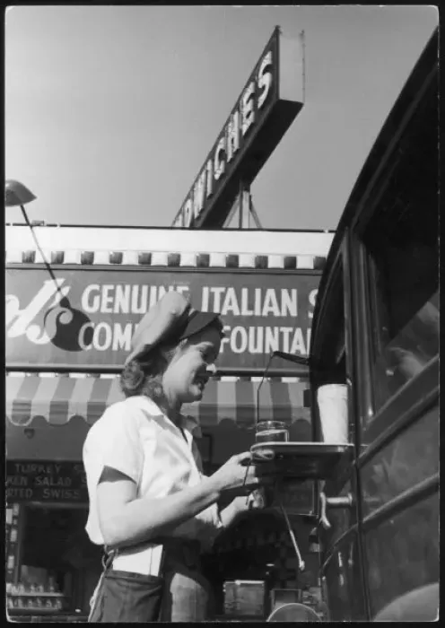 Framed Print : Drive-In Waitress Framed Print : Drive-In Waitress