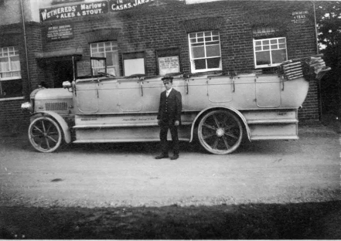 Framed Print : Driver and charabanc Framed Print : Driver and charabanc