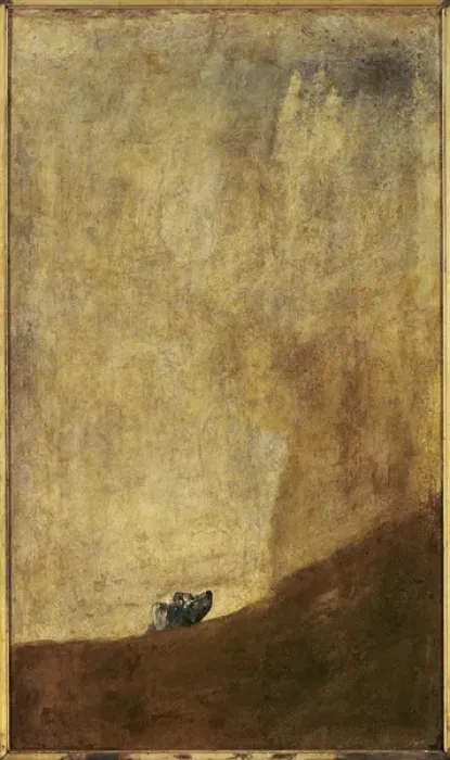 Framed Print : The drowning Dog, 1820-1823. by Francisco de Goya Framed Print : The drowning Dog, 1820-1823. by Francisco de Goya