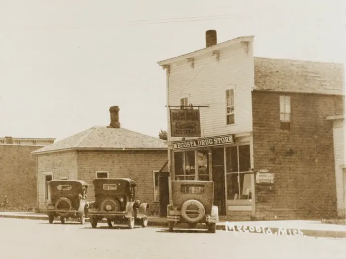 Framed Print : Drug Store, Mecosta Village, Michingan Framed Print : Drug Store, Mecosta Village, Michingan