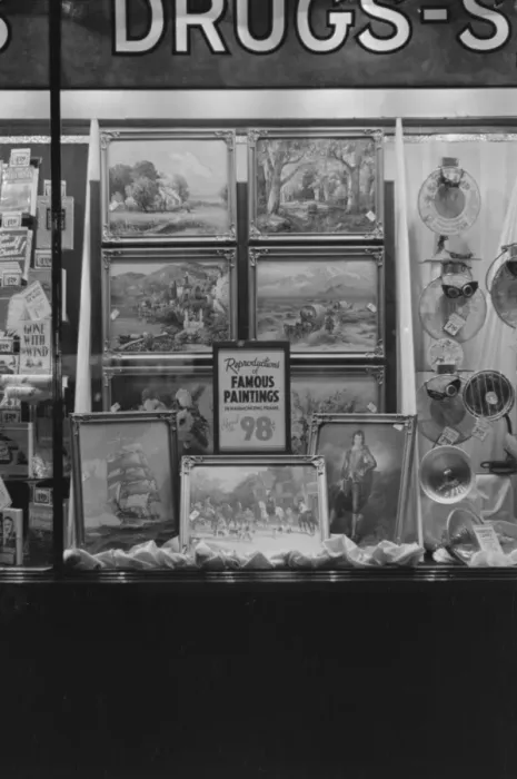 Framed Print : Drugstore window, Washington, D. C Framed Print : Drugstore window, Washington, D. C