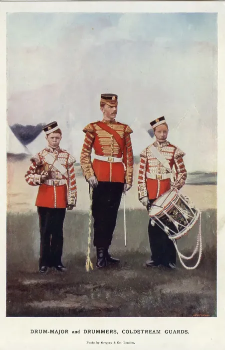 Framed Print : Drum-Major and Drummers, Coldstream Guards Framed Print : Drum-Major and Drummers, Coldstream Guards