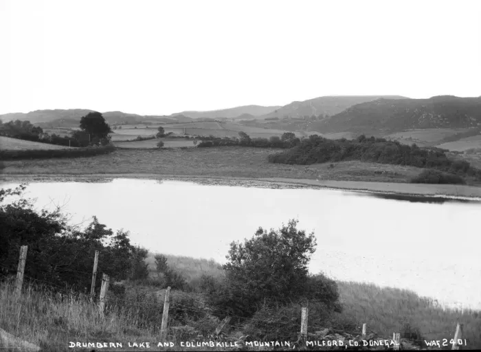 Framed Print : Drumbern Lake and Columbkille Mountain, Milford, Co. Donegal Framed Print : Drumbern Lake and Columbkille Mountain, Milford, Co. Donegal