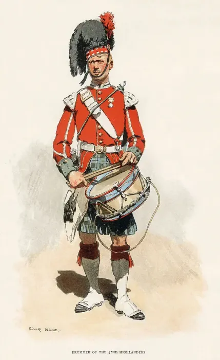 Framed Print : Drummer of the 42nd Highlanders Date: 1889 Framed Print : Drummer of the 42nd Highlanders Date: 1889