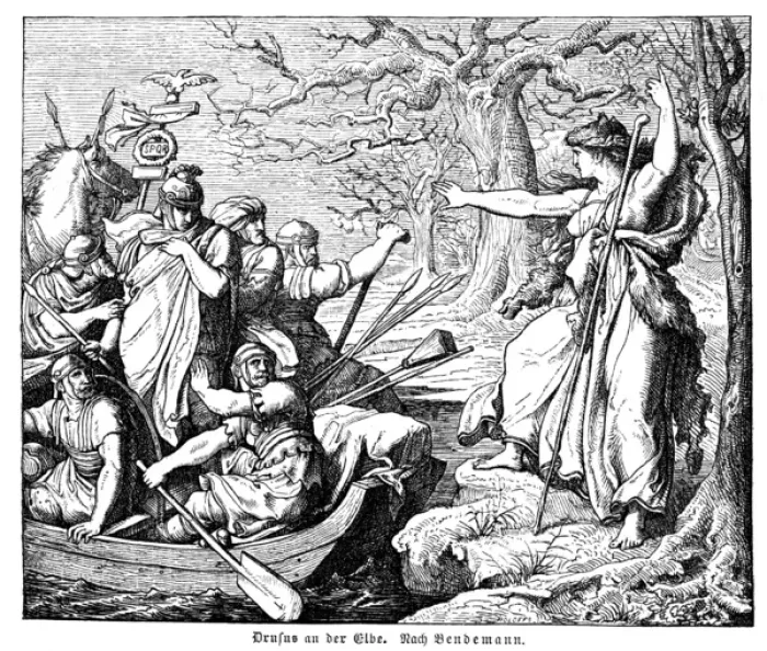 Framed Print : Drusus Meets Priestess Framed Print : Drusus Meets Priestess