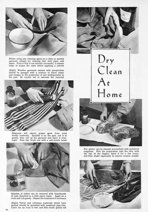 Framed Print : Dry clean at home, 1943 Framed Print : Dry clean at home, 1943